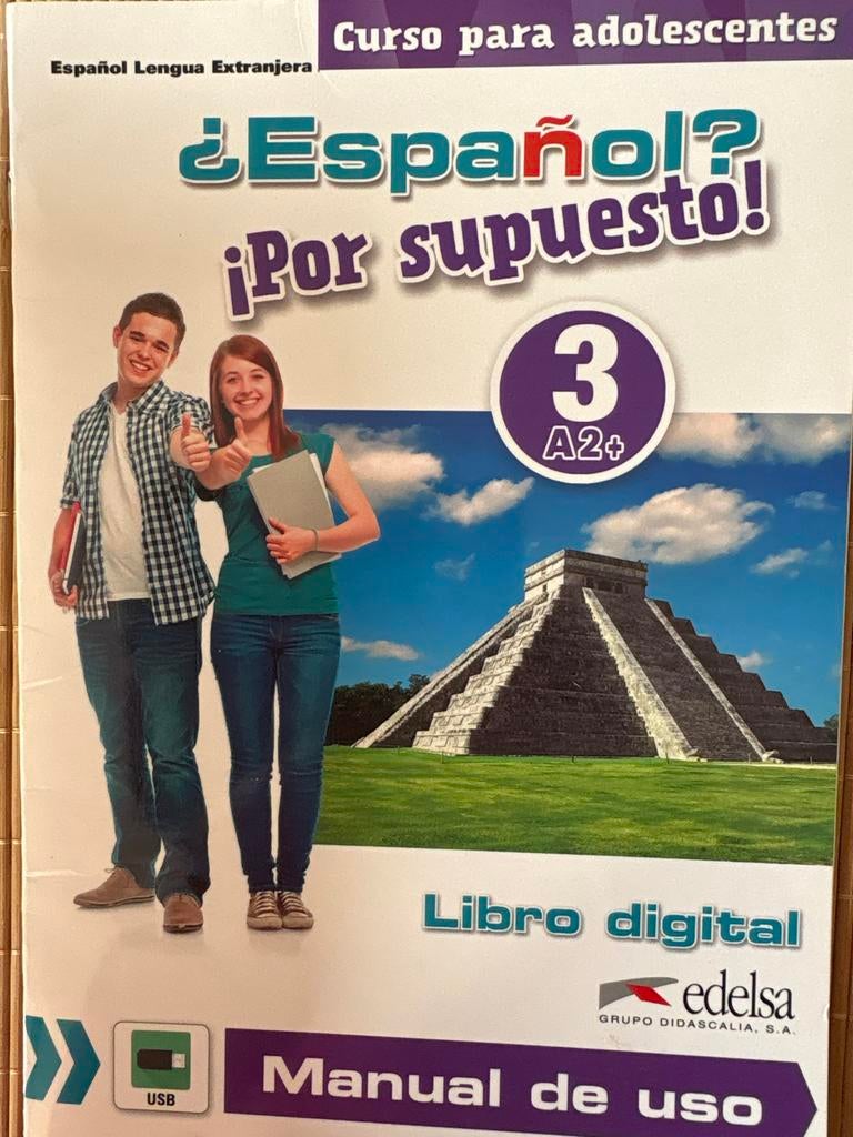 Spaans leerboek ¿Español? ¡Por supuesto! 3 A2+ (Edelsa), Ophalen of Verzenden, Nieuw