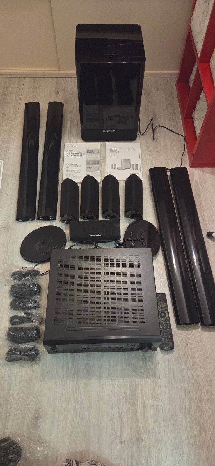 Complete Home Cinema set: Onkyo TX-SR600E + Harman Kardon, Gebruikt, 70 watt of meer, 5.1-systeem, Overige spelers