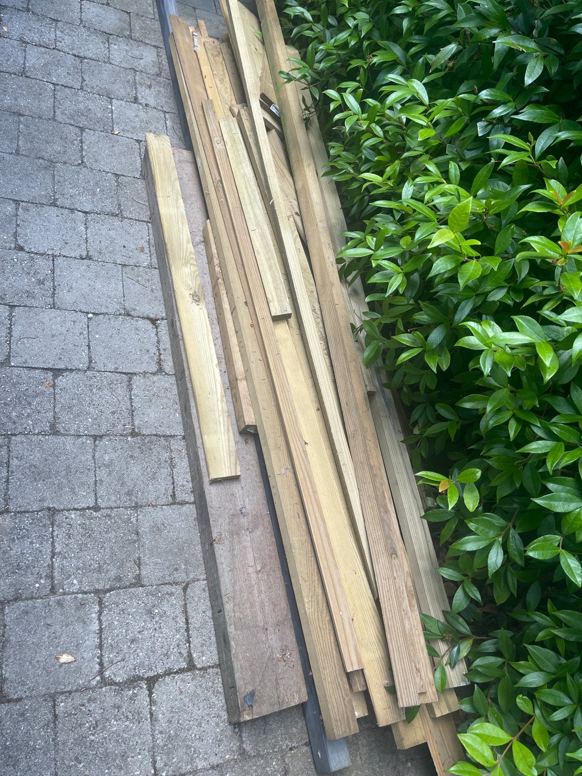 Diverse partij tuinhout voor diverse projecten, Ophalen, Gebruikt, 250 cm of meer, Balken
