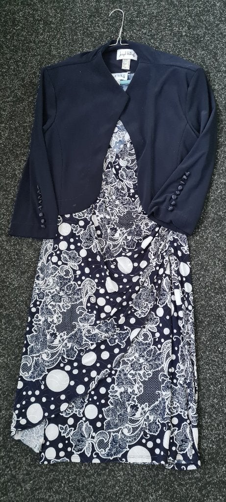 Joseph Ribkoff  chique Jurk met Bolerojasje mt. M/L, Blauw, Maat 42/44 (L), Joseph Ribkoff, Ophalen of Verzenden