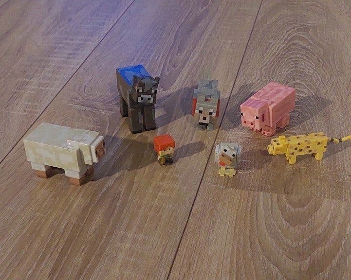 Minecraft figuren set - 7 stuks, Kinderen en Baby's, Ophalen of Verzenden, Zo goed als nieuw