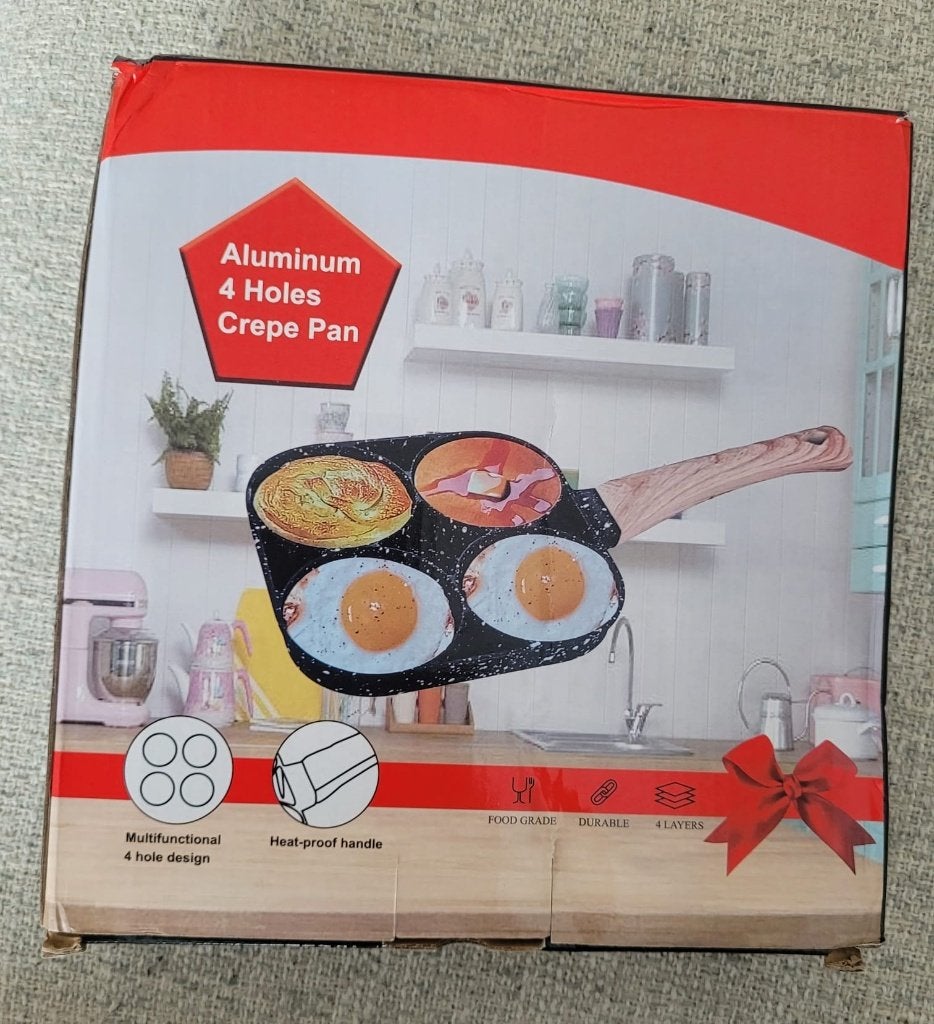 Aluminum 4 Holes Crepe Pan, Afneembaar handvat, Overige merken, Ophalen, Pannenkoekenpan
