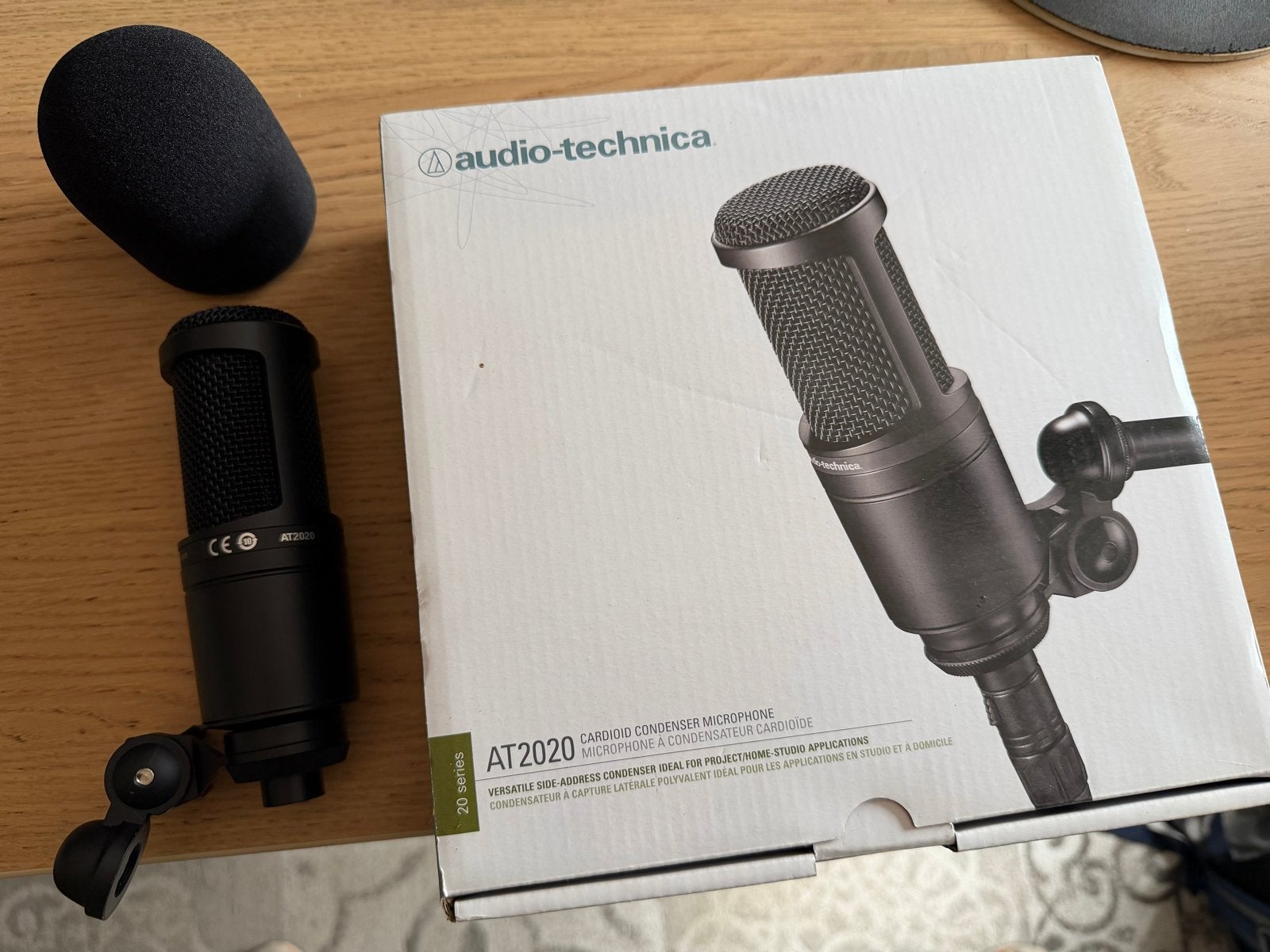 Audio-Technica AT2020 Condensator Microfoon XLR, Ophalen of Verzenden, Zo goed als nieuw, Studiomicrofoon