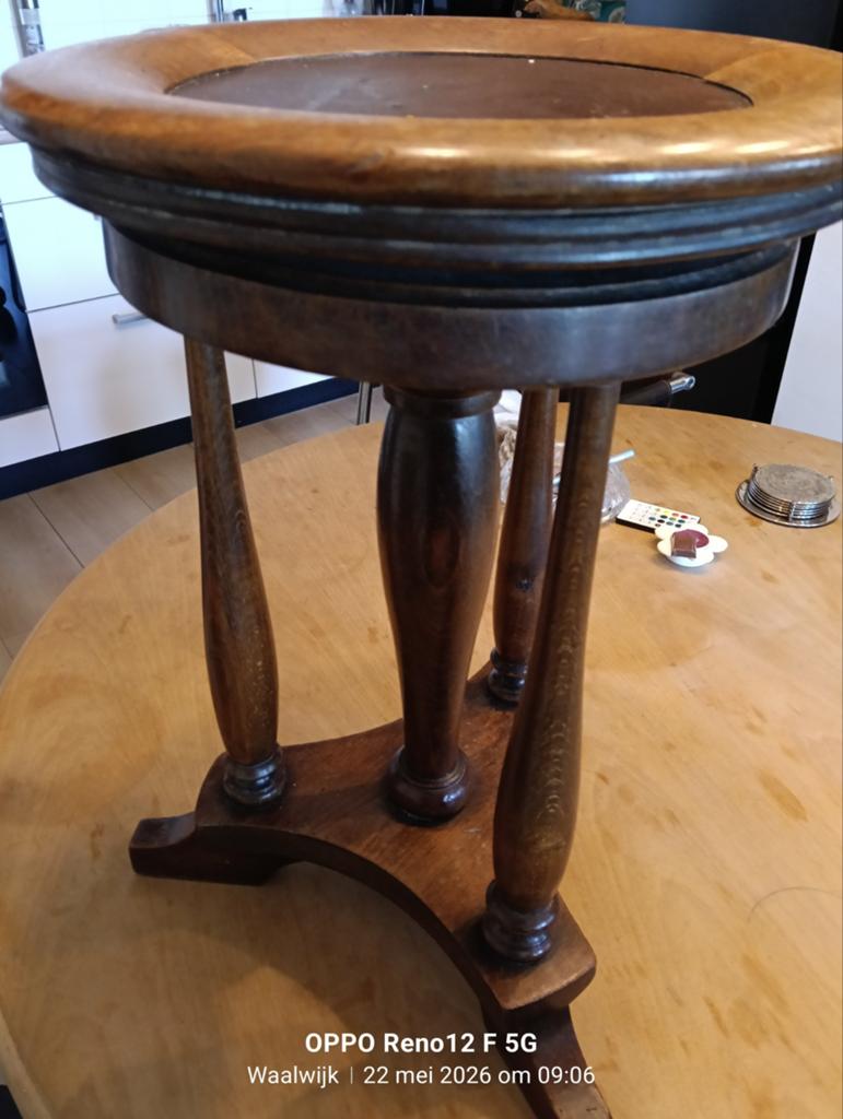 Antieke houten pianokruk / draaikruk, Antiek en Kunst, Ophalen