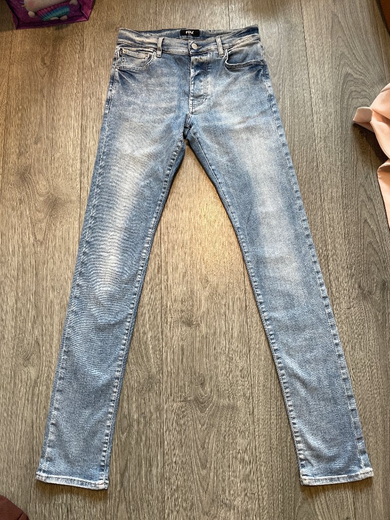 FOUR heren blauwe spijkerbroek jeans mt 29, W32 (confectie 46) of kleiner, Ophalen of Verzenden, Zo goed als nieuw, Four