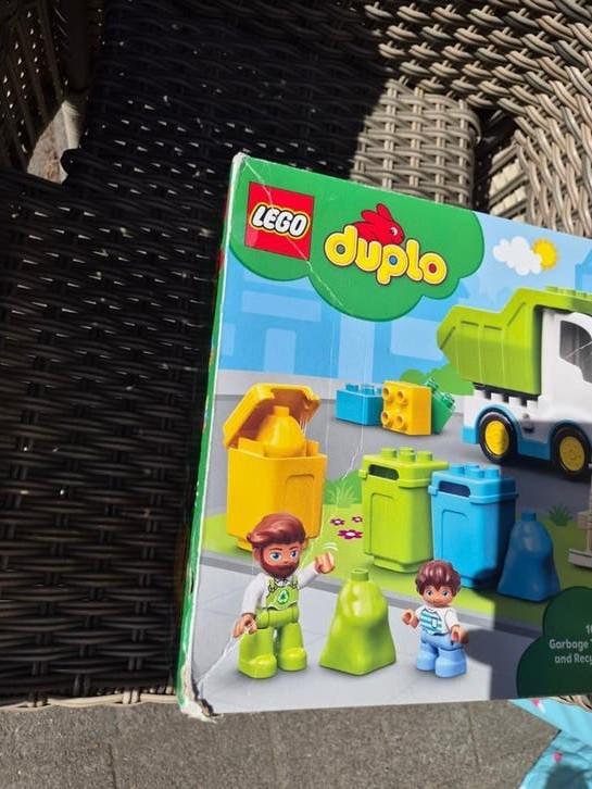 Lego Duplo Vuilniswagen en Recycling 10945, Gebruikt, Compleet, Overige thema's, Ophalen of Verzenden