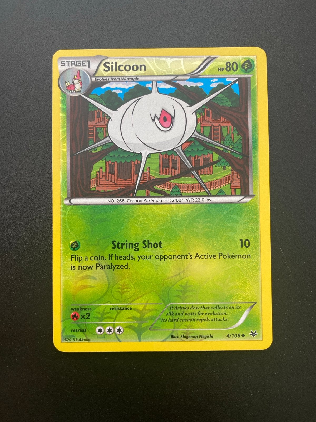 Silcoon 4/108 Rev. Holo XY Roaring Skies (2015), Ophalen of Verzenden, Zo goed als nieuw, Losse kaart, Foil