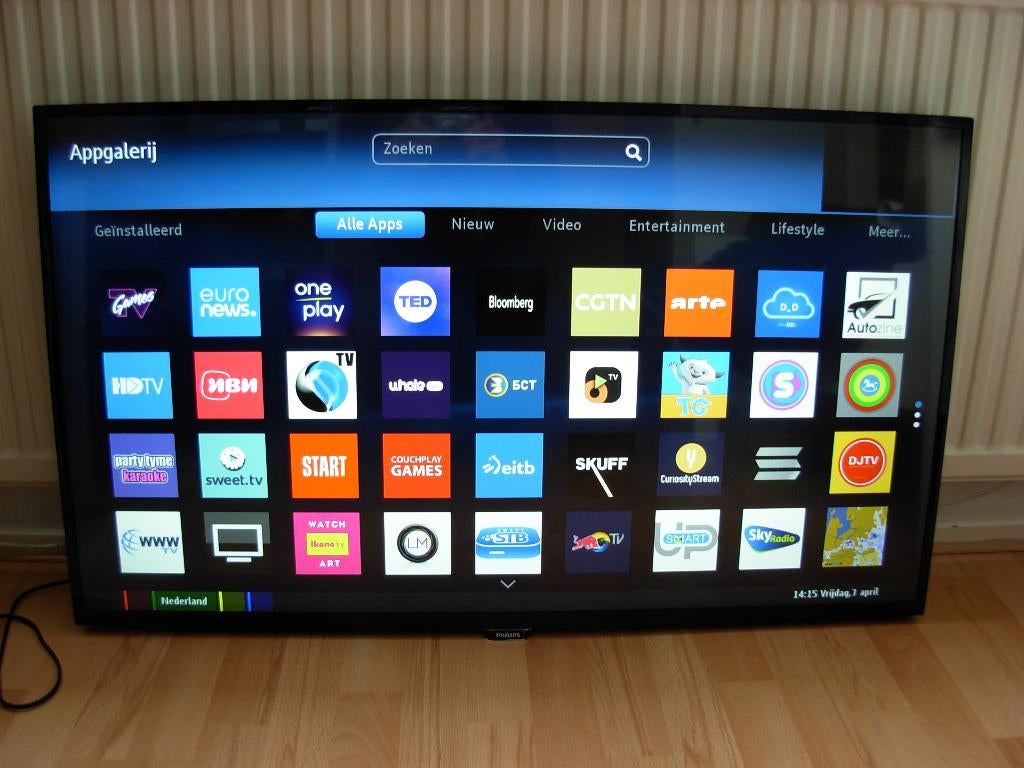 43 inch Philips UHD 4K smart tv met wifi., Ophalen, LED, 50 Hz, Zo goed als nieuw