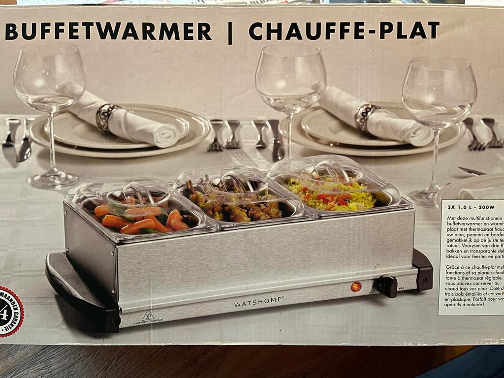 Buffetverwarmer / Bordenwarmhoudplaat - Z.G.A.N., Huis en Inrichting, Keuken | Keukenbenodigdheden, Ophalen of Verzenden, Zo goed als nieuw