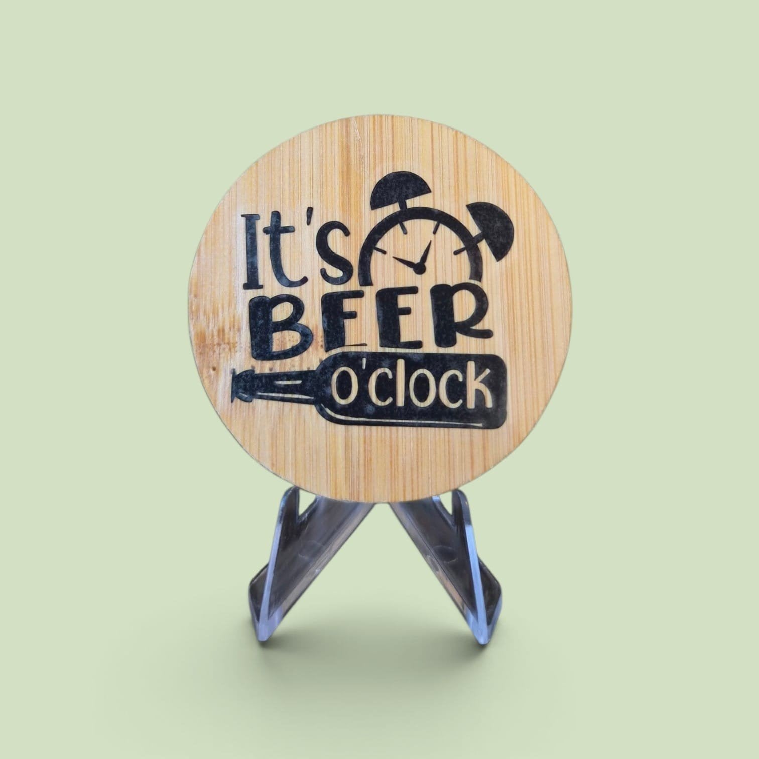 bieropener met tekst, Huis en Inrichting, Overige typen, Hout, Nieuw, Ophalen of Verzenden
