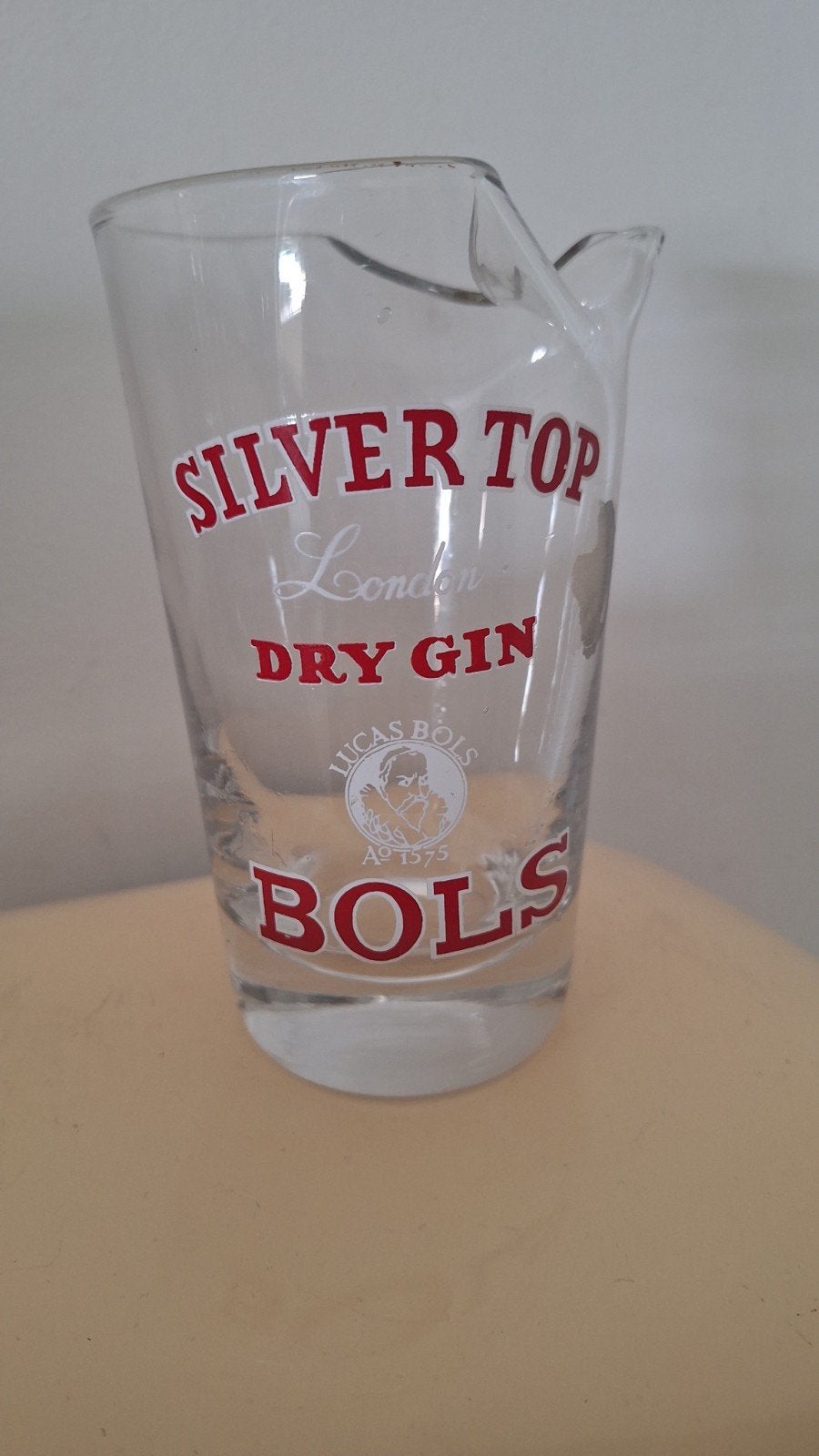 Bols Silver top gin pitcher glas glazen karaf, Ophalen, Zo goed als nieuw, Gebruiksvoorwerp