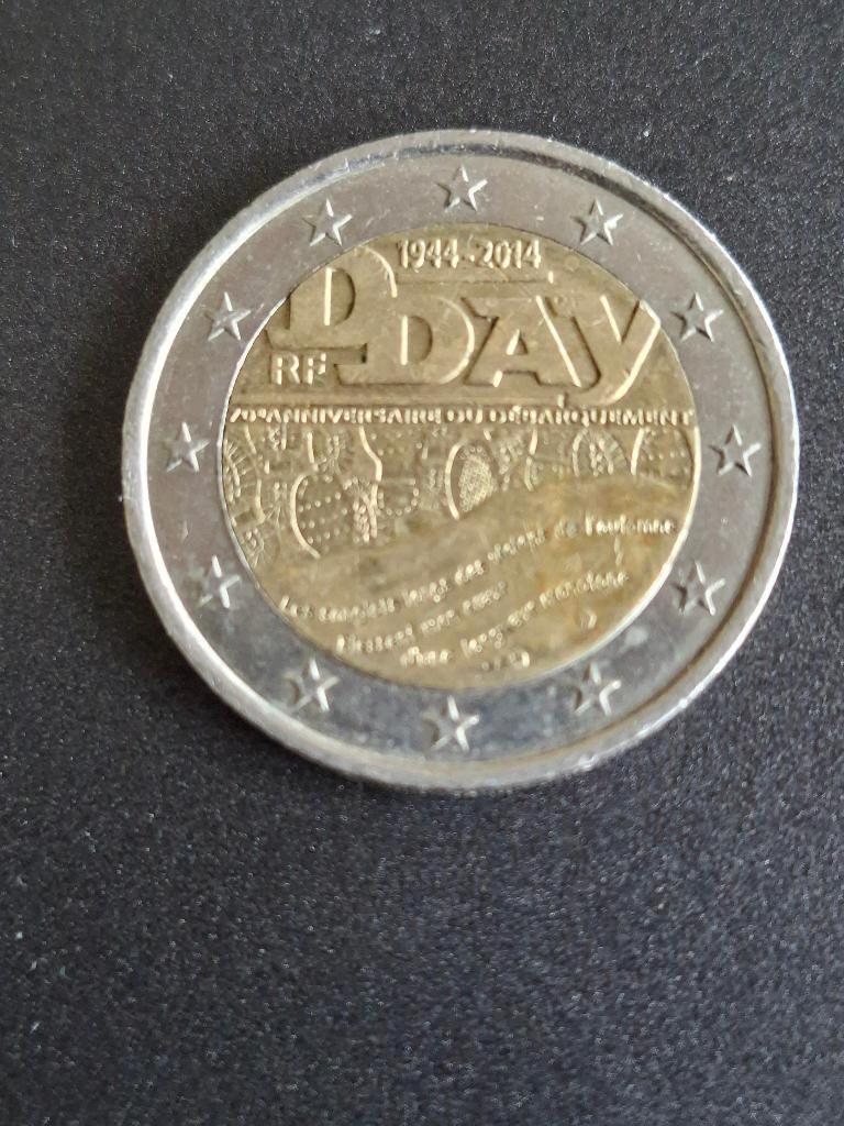 2014 Frankrijk 2 euro 70 jaar D-Day Normandië, Postzegels en Munten, Munten | Europa | Euromunten, Verzenden, Frankrijk, 2 euro