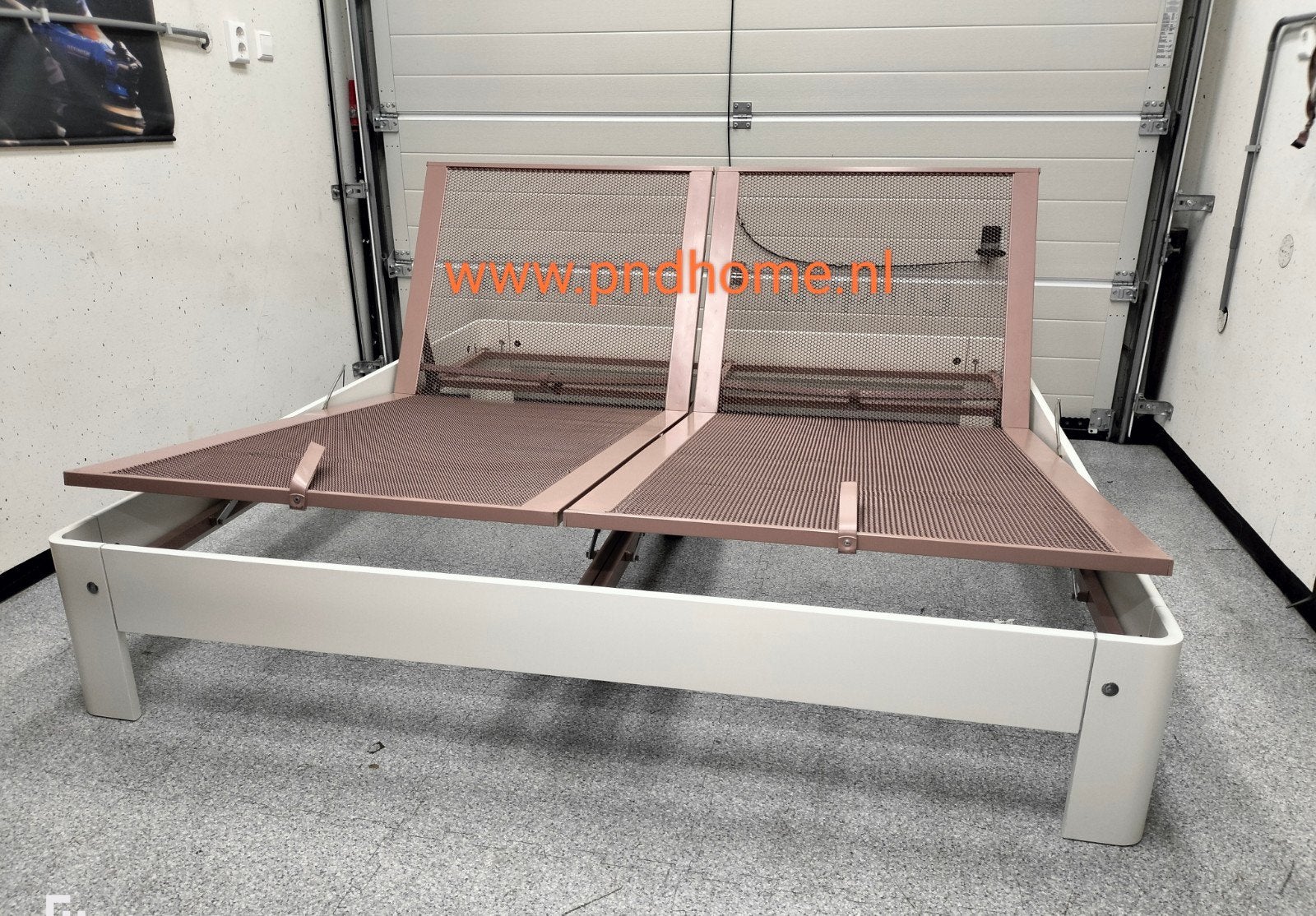 Auping Auronde 1000  160x200 Wit met Verstelbare Bodems, Verstelbaar, Wit, Ophalen of Verzenden, Zo goed als nieuw