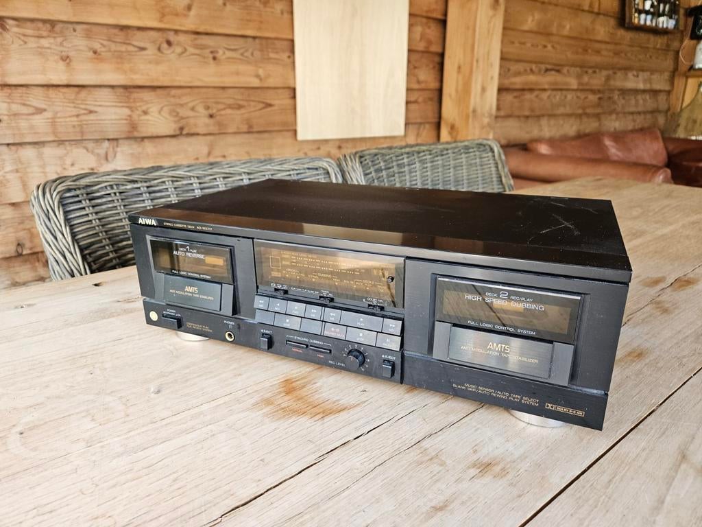 AIWA Stereo Cassette Deck AD-WX717 - Dubbel Cassettedeck, Ophalen of Verzenden, Dubbel, Overige merken, Tiptoetsen