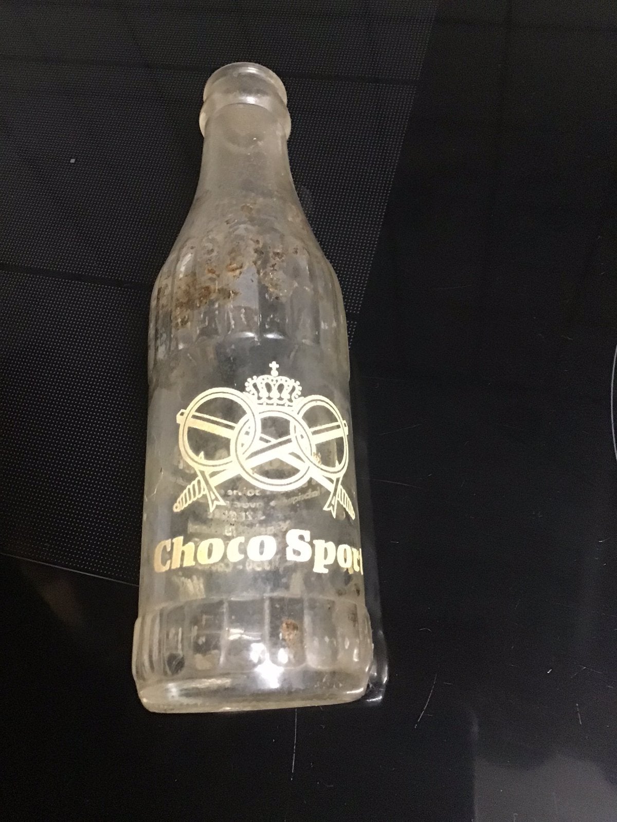 Zeer oud flesje choco sport, Ophalen of Verzenden, Zo goed als nieuw, Overige typen