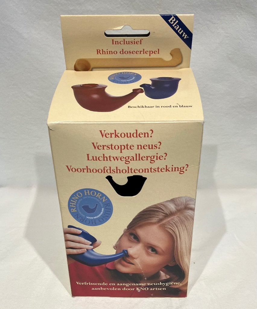 Rhino Horn neusdouche blauw, Ophalen of Verzenden, Zo goed als nieuw, Overige typen