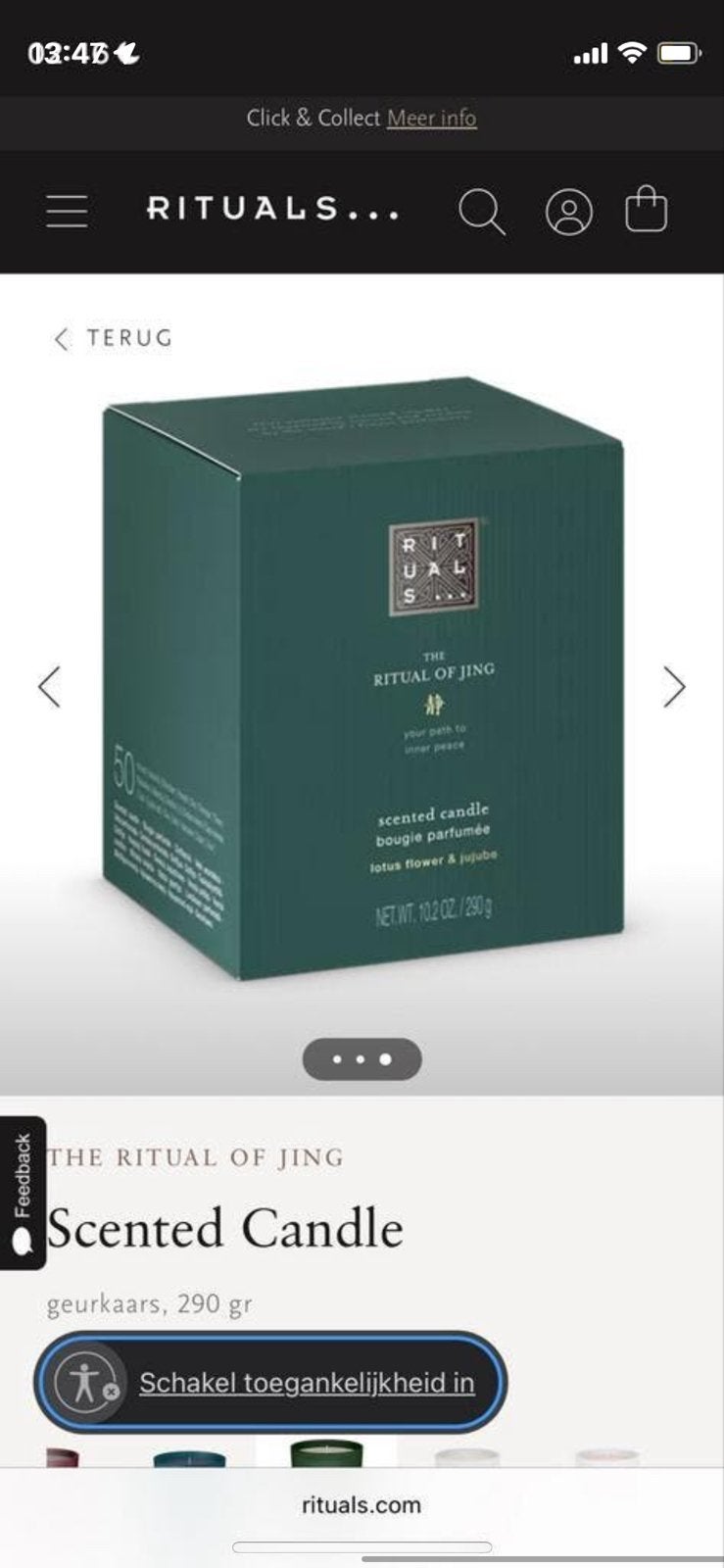 Rituals The Ritual of Jing Geurkaars 290 gr, Ophalen of Verzenden, Nieuw, Groen, Glas