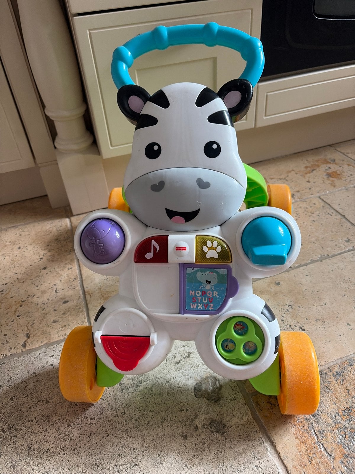 Fisher-Price Zebra Loopwagentje met Geluid, Ophalen of Verzenden, Gebruikt, Overige typen, Met geluid
