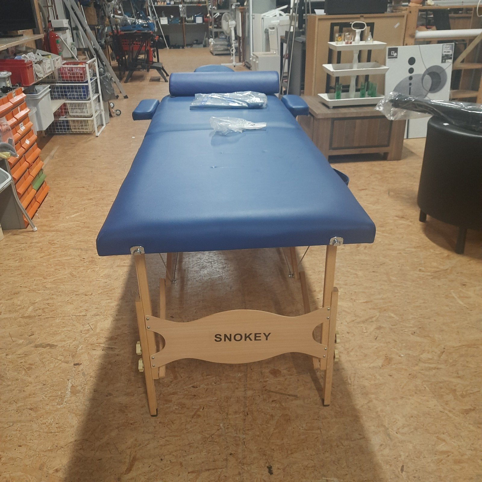 Snokey massagetafel behandeltafel met hout frame, Ophalen