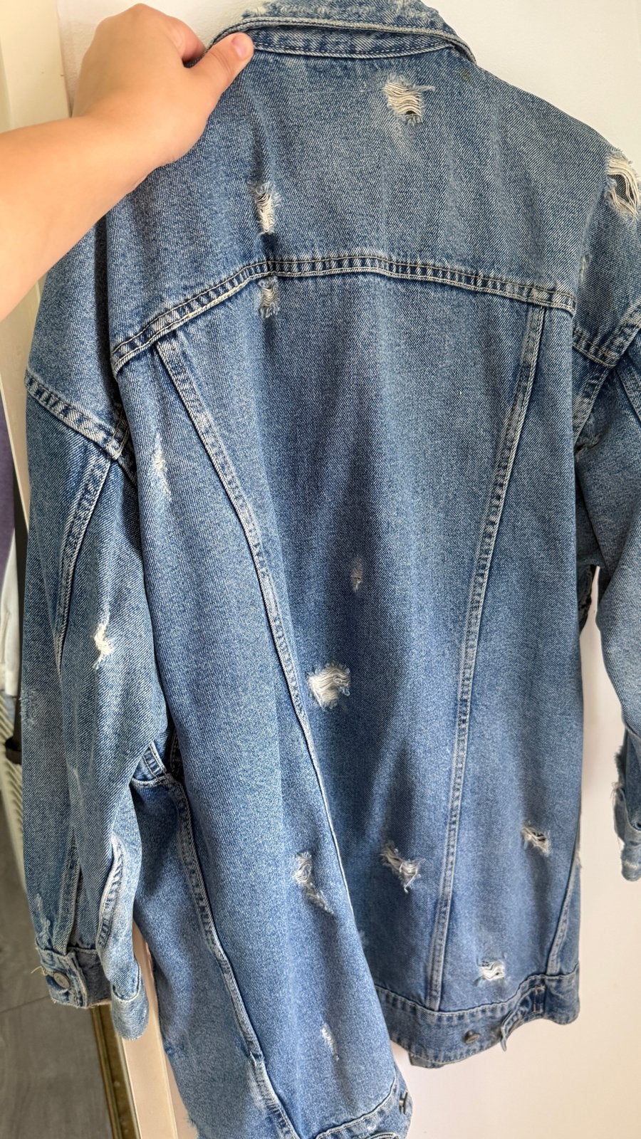 Zara Trafaluc Denimwear Oversized spijkerjas, Ophalen, Gedragen, Maat 38/40 (M), Blauw