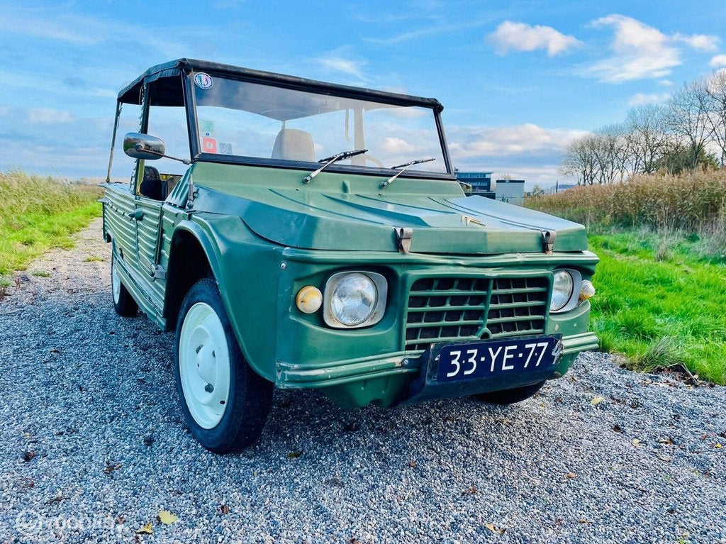 Mehari 4 pers vert montana 01-1974 59.275 km, Auto's, Voorwielaandrijving, 31 pk, 602 cc, Zwart