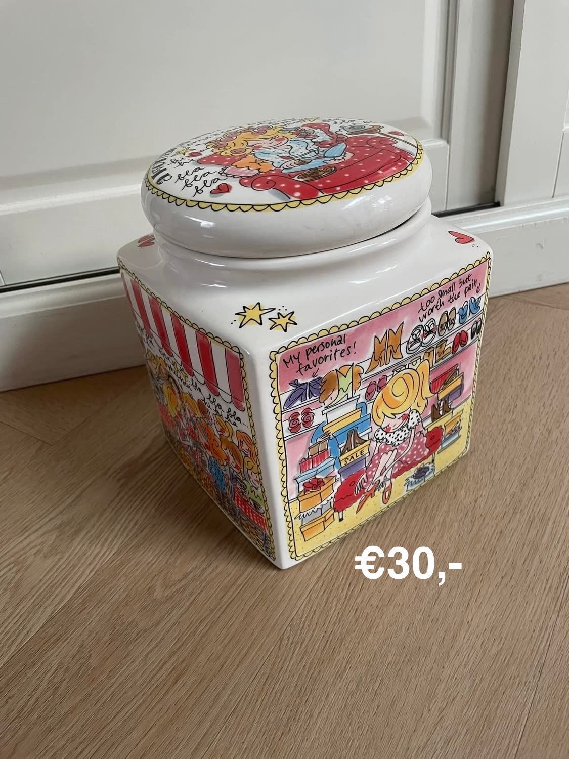 Blond Amsterdam voorraadpot XL, Ophalen, Gebruikt, Pot of Kruik, Porselein of Keramiek