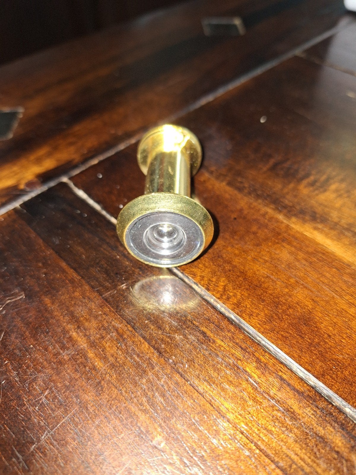Gouden Deurspion / Deurkijker, Doe-het-zelf en Verbouw, Hang- en Sluitwerk, Zo goed als nieuw, Overige typen, Koper of Messing
