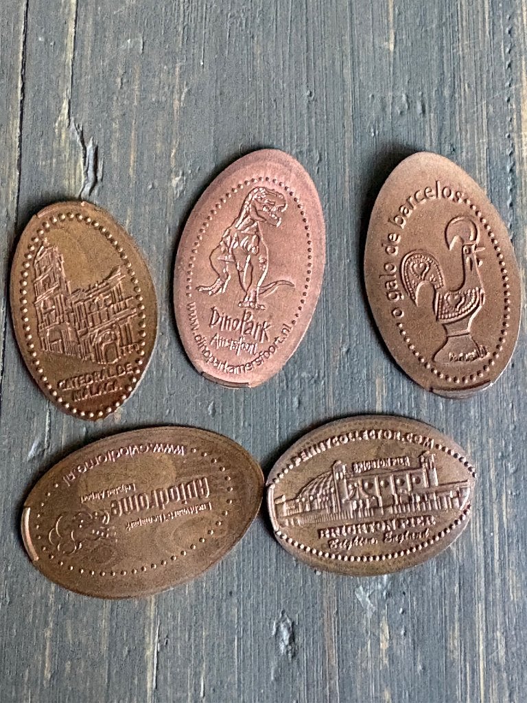 5 Pressed pennies, Ophalen of Verzenden, Overige materialen