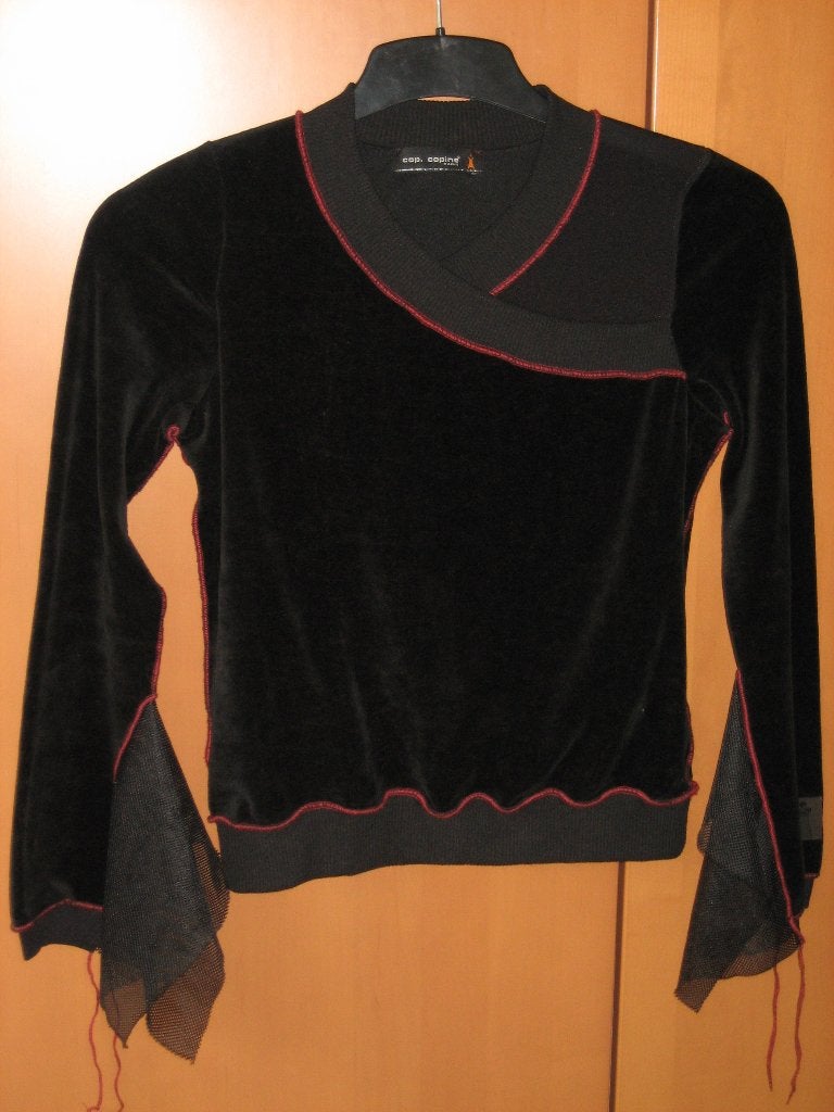 Exclusief zwart fluwelen truitje COP COPINE, maat 1 snazzeys, Kleding | Dames, Zwart, Ophalen of Verzenden, Maat 36 (S), Nieuw