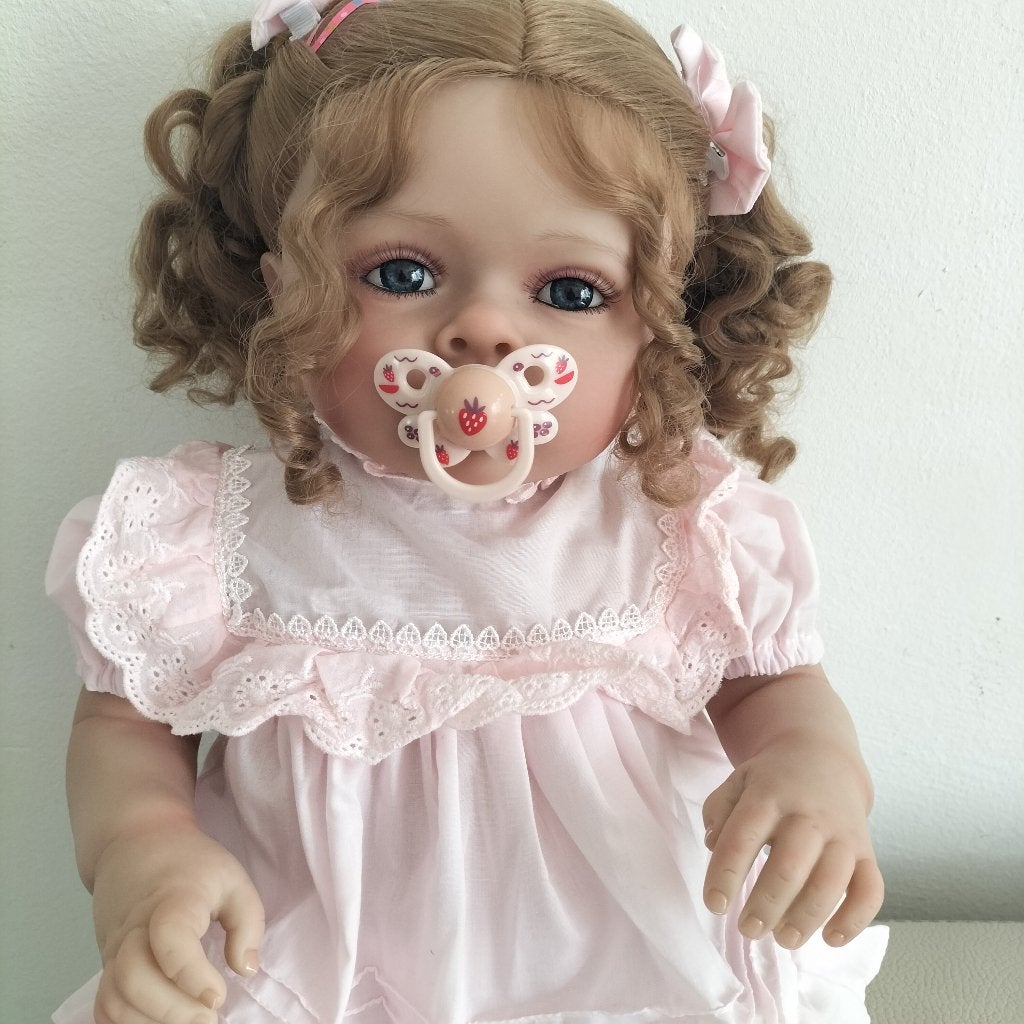 Reborn baby toddler 60 cm, Verzamelen, Ophalen of Verzenden, Nieuw, Pop, Levensecht of Reborn
