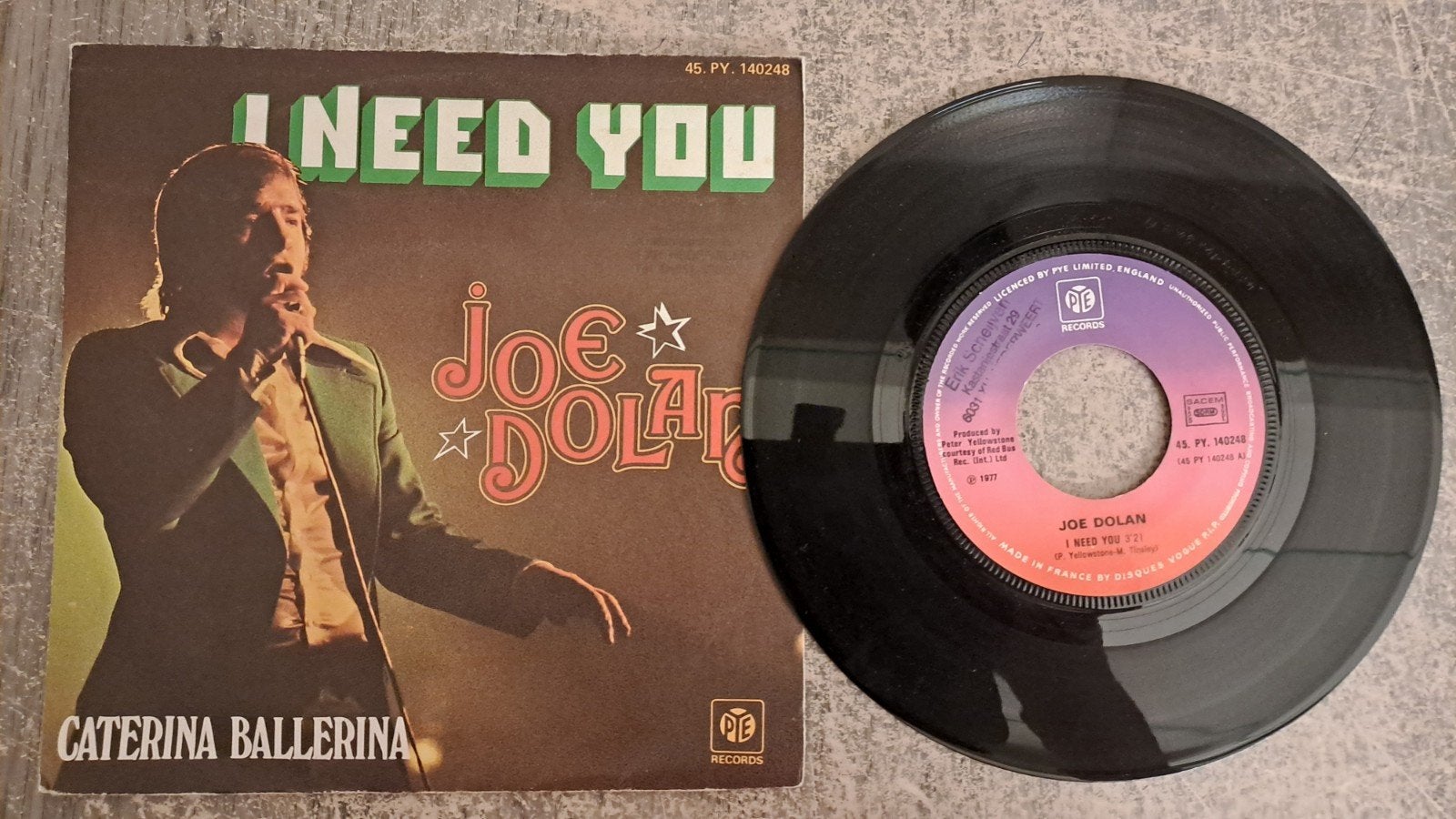Joe dolan  - i need you, Cd's en Dvd's, Gebruikt, 7 inch, Pop, Fotohoes