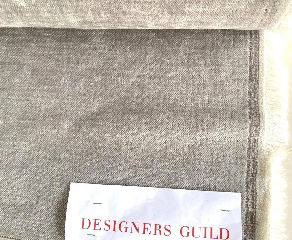 Designers Guild Zaragoza beigegrijs; restant meubelstof, Overige materialen, 120 cm of meer, Nieuw, Ophalen of Verzenden