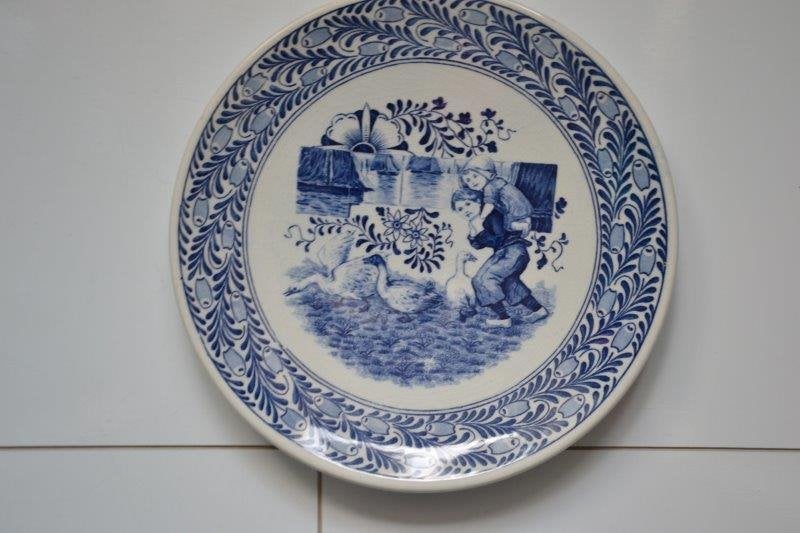 delftsblauw wandbord, Petrus Regout. 22cm, Ophalen of Verzenden