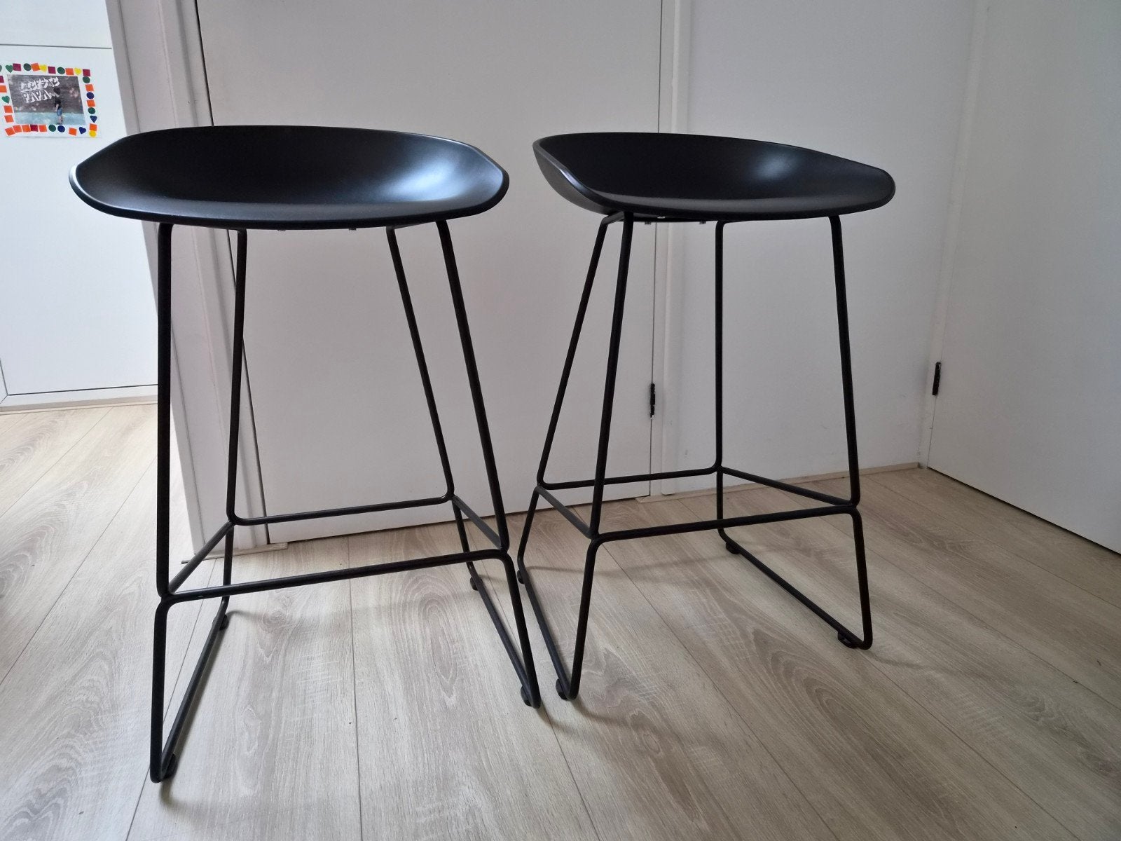 HAY AAS 38 barkrukken - Zwart, zithoogte 65cm, Ophalen, Twee, Zwart, Kunststof