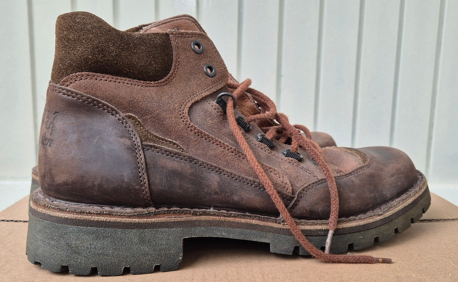 Bruine leren schoenen - Maat 41, Kleding | Heren, Schoenen, Ophalen of Verzenden, Bruin