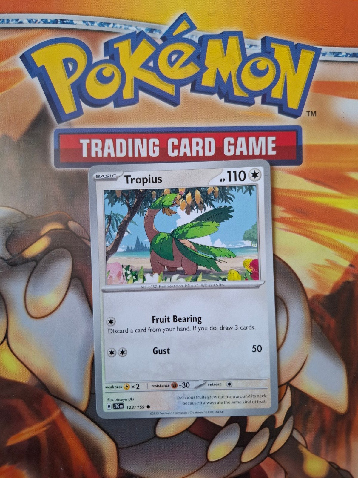 Tropius 123/159 Journey together pokemon kaart, Ophalen of Verzenden, Zo goed als nieuw, Losse kaart