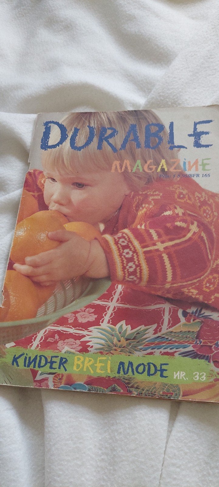 OUD DURABLE MAGAZINE blad  KINDER BREIPATRONEN MODE, Ophalen of Verzenden, Breien, Patroon of Boek