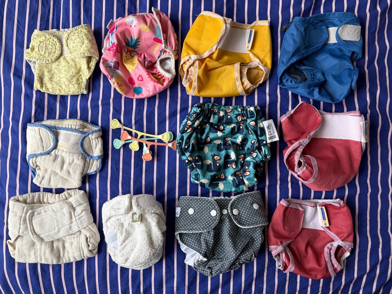 Wasbare luiers set - Mother-ease, Pop-in, Little Lamb, Ophalen of Verzenden, Gebruikt, Jongetje of Meisje