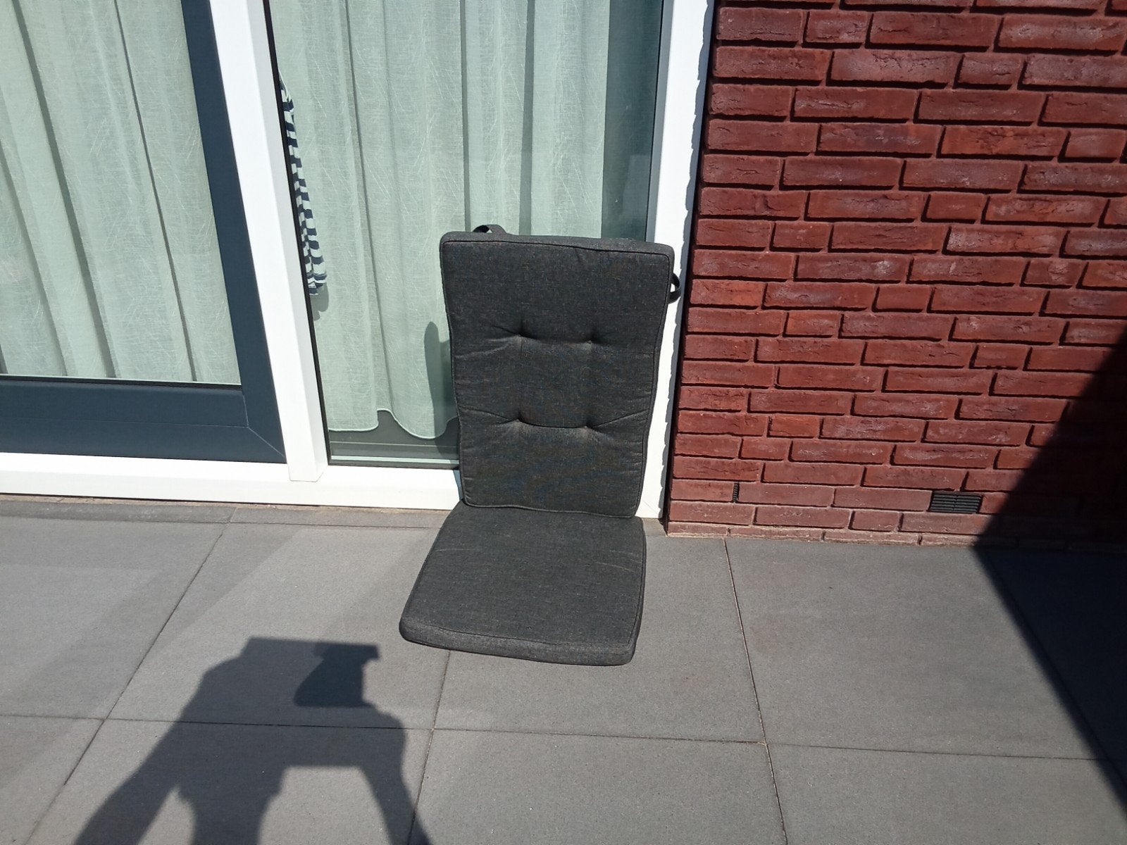 Donkergrijs tuinkussen voor stoel4stuks, Ophalen