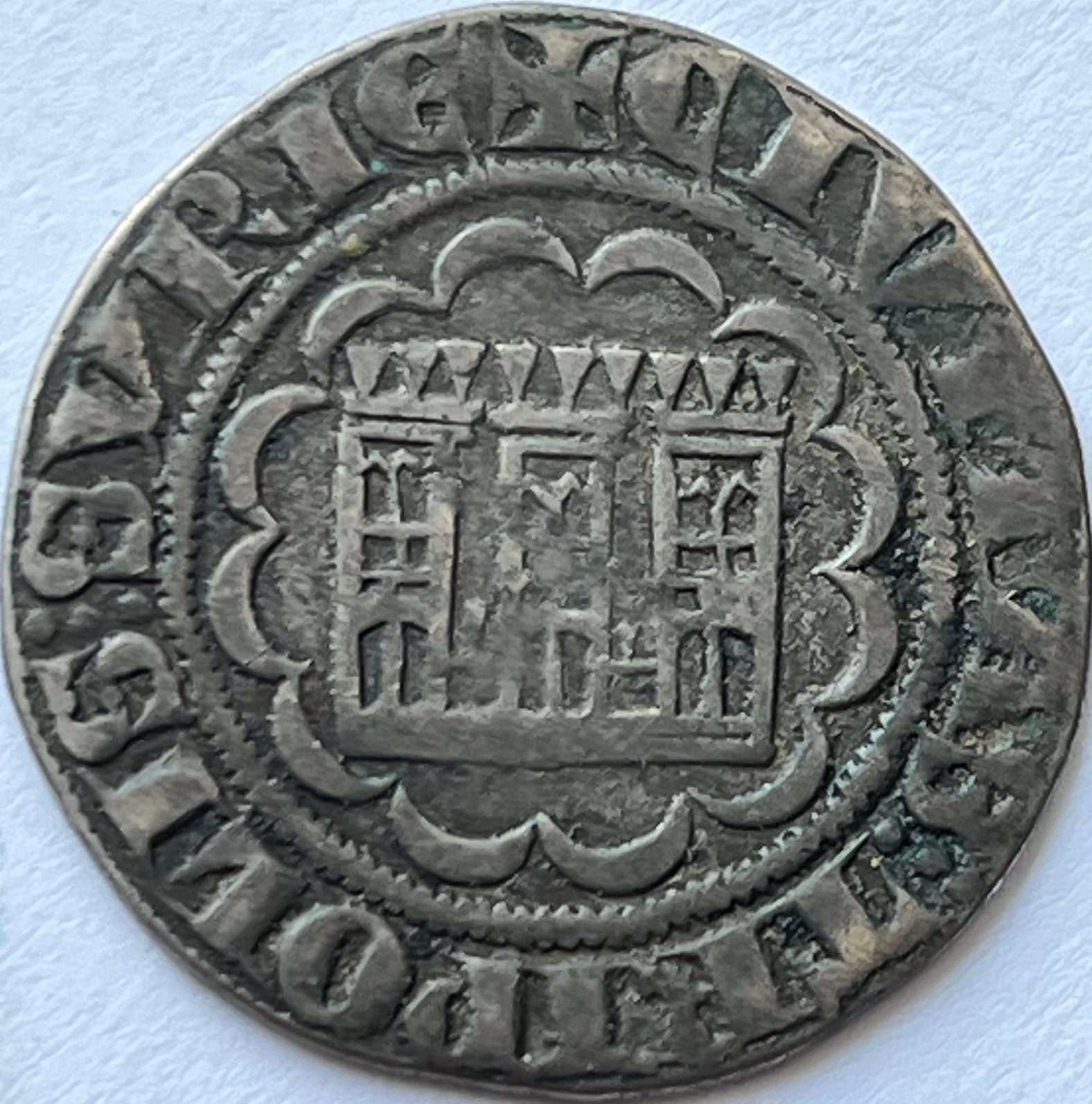 Kruisvaarders graafschap Tripi zeldzame grosso 1275-1287, Postzegels en Munten, Ophalen of Verzenden, Overige landen, Losse munt