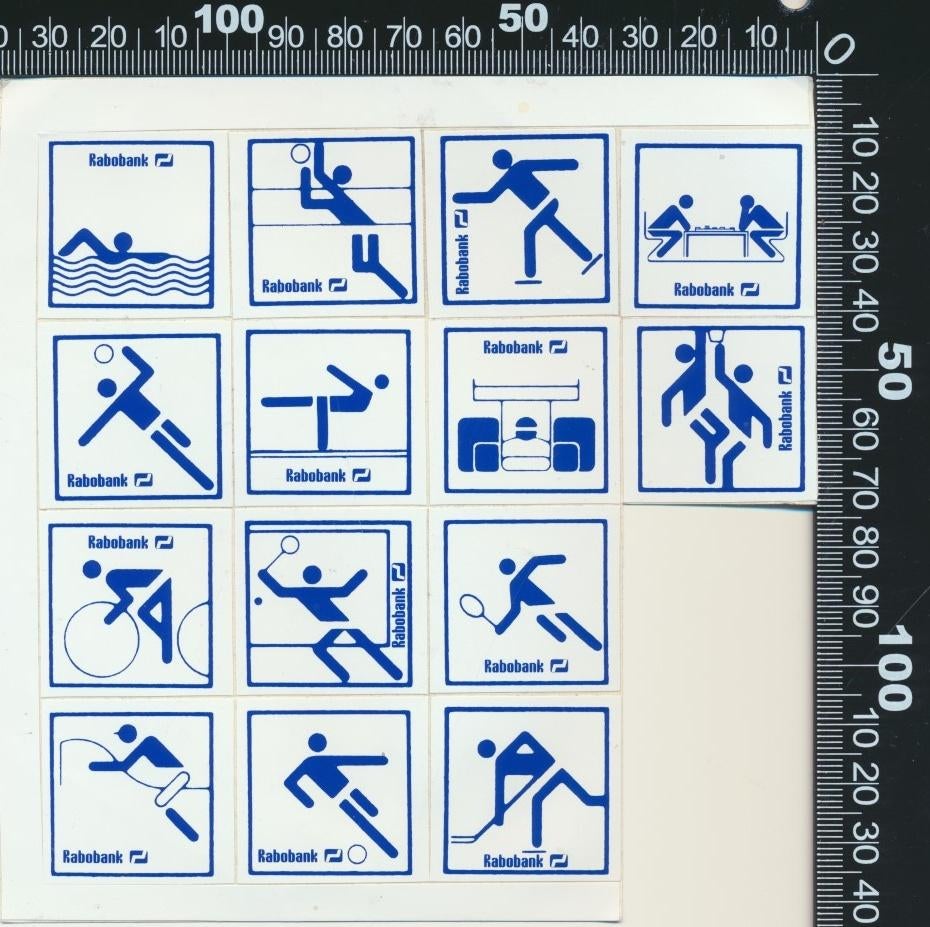 Sticker: Rabobank - Sportsymbolen (3), Ophalen of Verzenden, Zo goed als nieuw, Sport