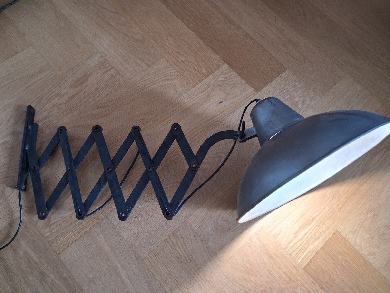 vintage schaarlamp, Huis en Inrichting, Ophalen, Gebruikt, Overige typen, Overige fittingen