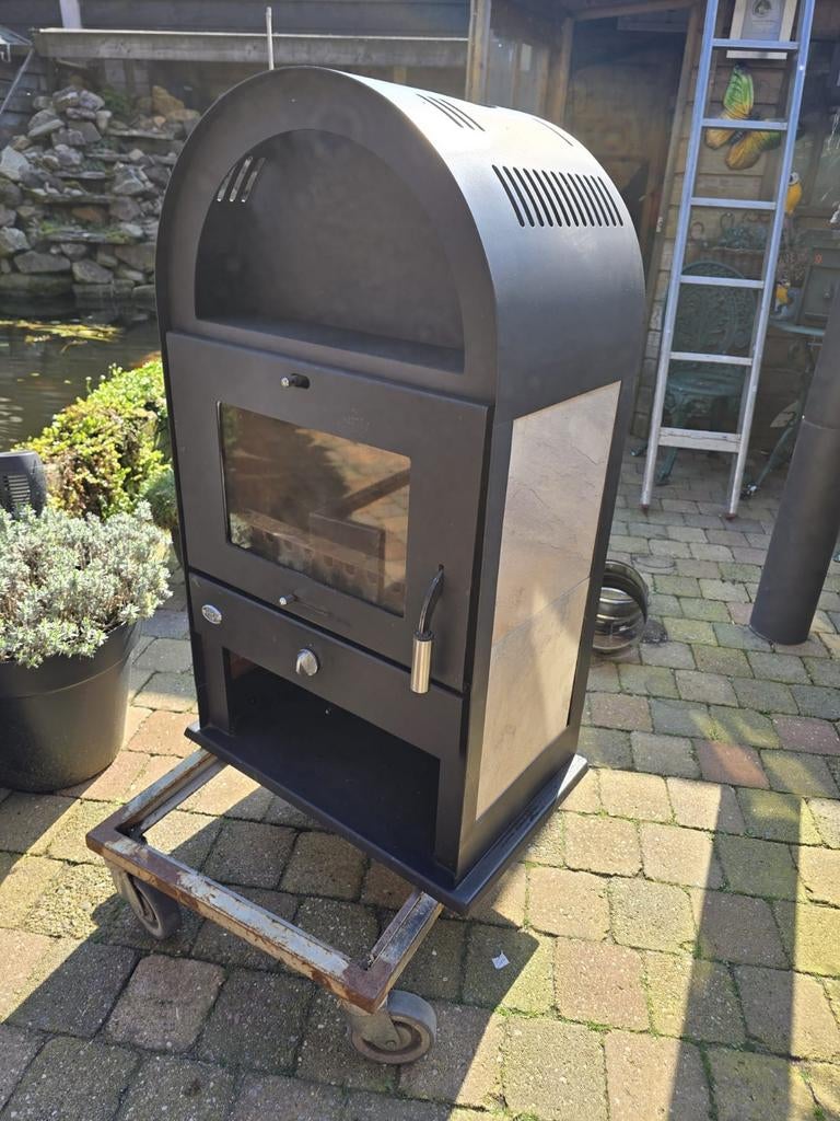 Te koop: nette houtkachel Magyar Alpha (7 kW), Huis en Inrichting, Kachels, Gebruikt, Houtkachel, Hout, Ophalen of Verzenden