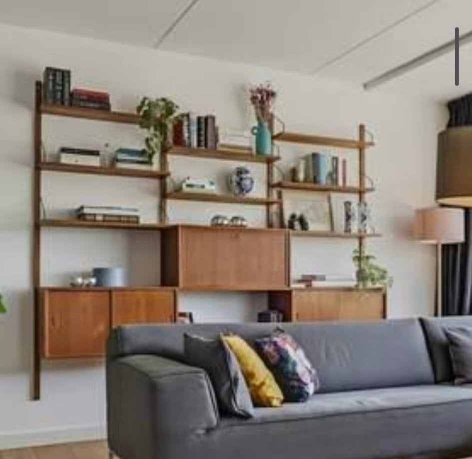 Royal System wandmeubel van Poul Cadovius - Teak, Huis en Inrichting, Kasten | Wandmeubels, Ophalen, Gebruikt, 200 cm of meer