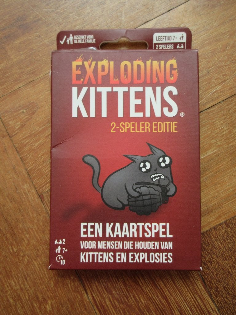 Exploding Kittens 2-speler editie, kaartspel, Een of twee spelers, Ophalen of Verzenden, Nieuw