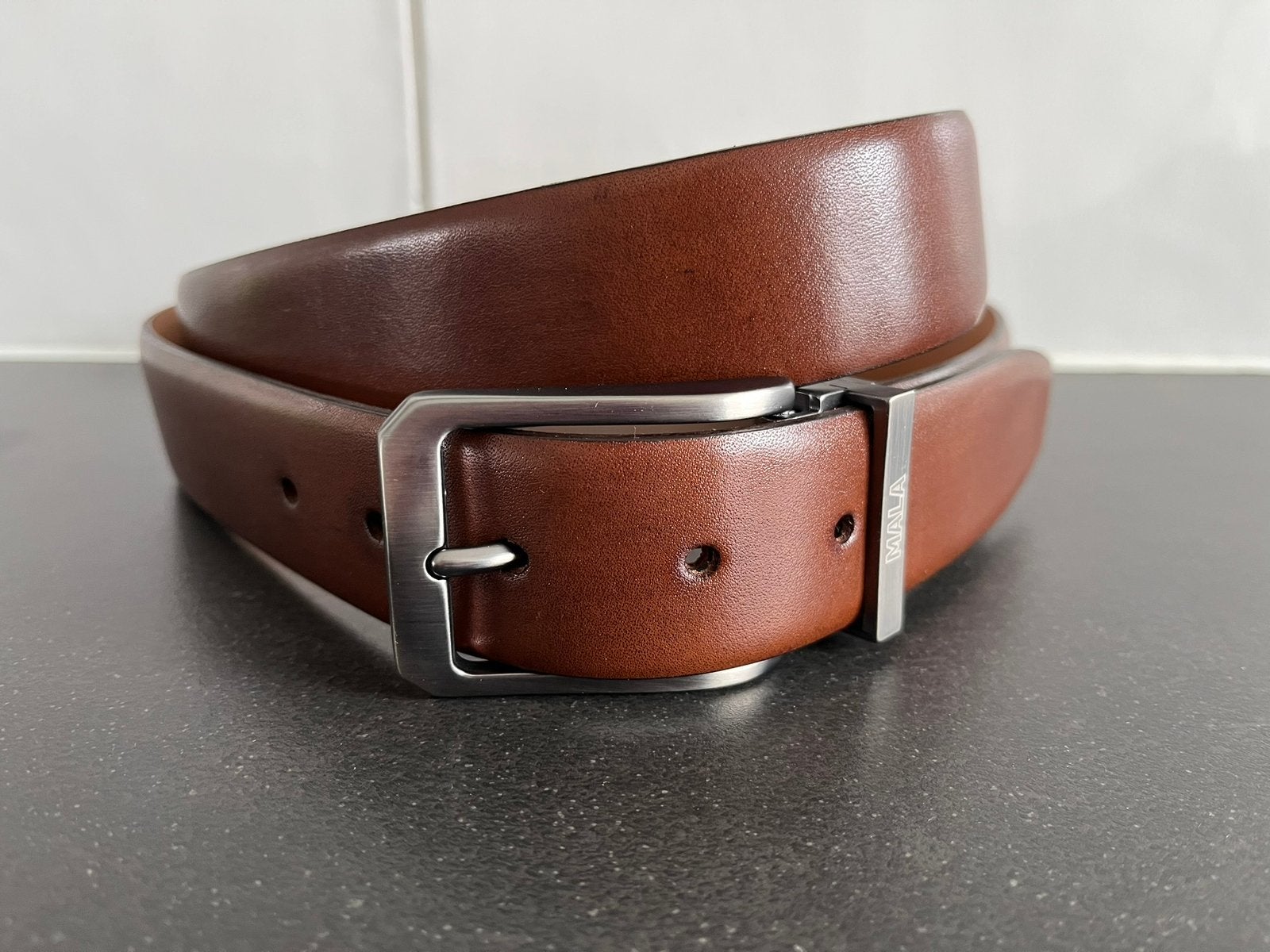 Handpainted riem taillemaat 115cm nieuw, Op maat te maken, Bruin, Real leather, Echt leder