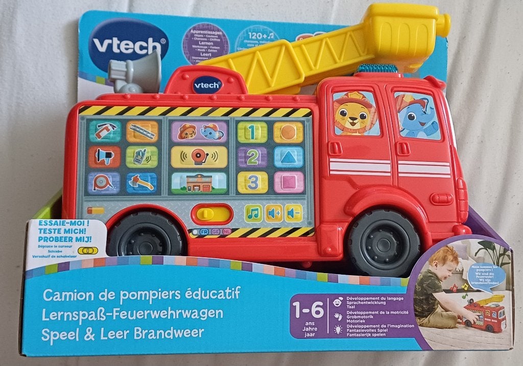 Vtech Brandweerwagen speel en leer, Ophalen, Nieuw, 6 maanden tot 2 jaar
