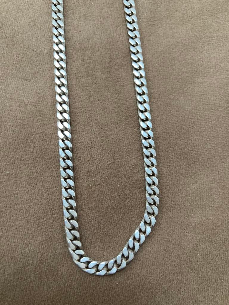 Zilveren heren ketting gourmet, Ophalen of Verzenden, Zo goed als nieuw, Zilver, Zilver