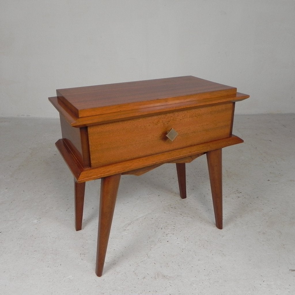 Vintage nachtkastje, teak, jaren 60, Ophalen of Verzenden