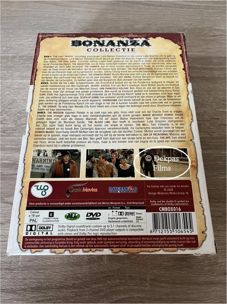 Dvd's Bonanza Collectie - 3-Disc, Alle leeftijden, Nederlands, Ophalen of Verzenden, Actie en Avontuur